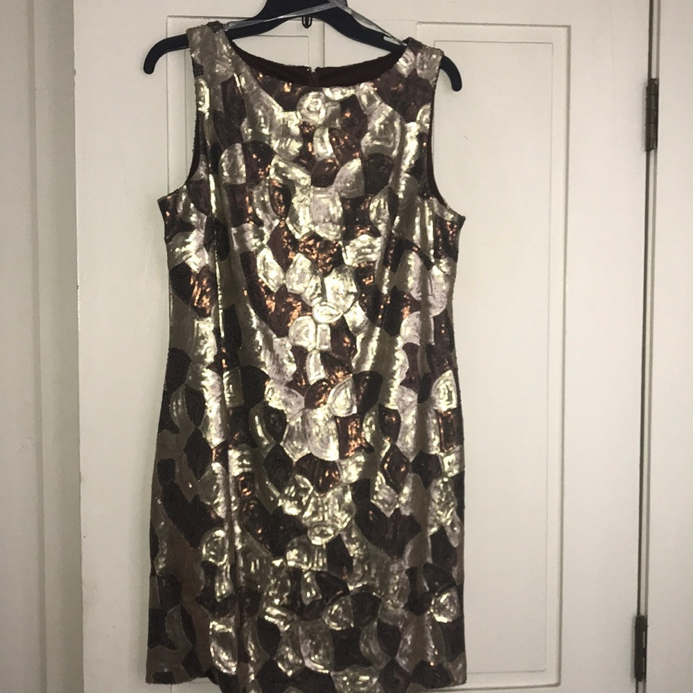Beautiful  gold and brown sequin dress